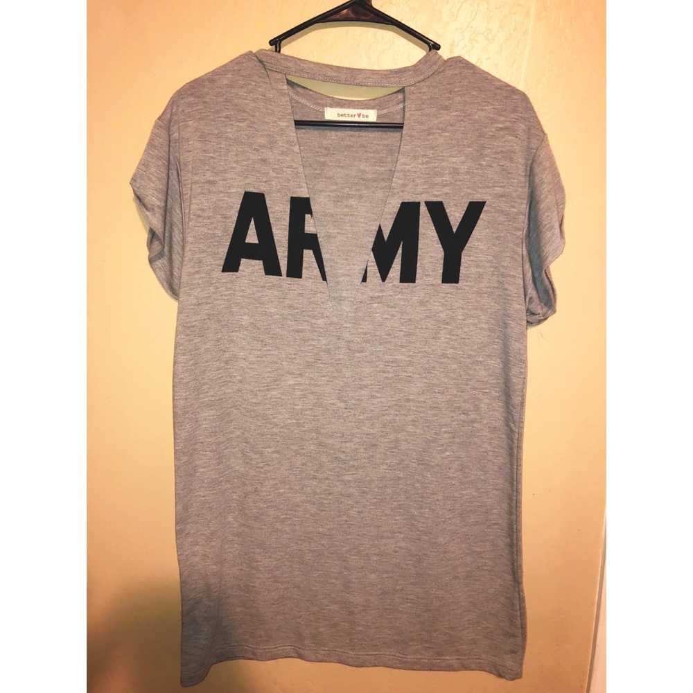 Army choker T-shirt dress